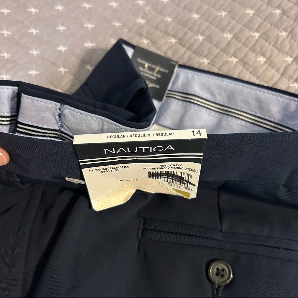 Nautica Boys Classic Navy Dress Pants Sz 14 NEW - Picture 4 of 5